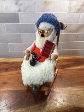 Vintage Steinbach German Smoker Santa Music Box Rocking Chair Germany- read picture