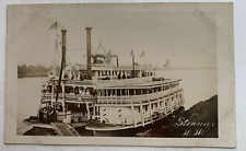 ca 1910s Ship RPPC Postcard Mississippi River Vtg Steamer 