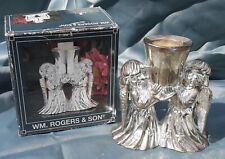 William Rogers & Son Silverplated Angel Candle Holder, new old stock picture
