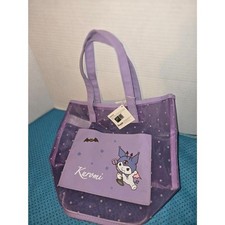 Sanrio Kuromi  Mesh Tote bucket Bag purple kawaii picture