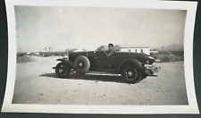 Vtg. 1940s Original Photo Man in 1931-3 Auburn Speedster Palm Springs picture
