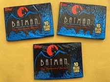 1993 Topps BATMAN THE ANIMATED SERIES deluxe trading cards - 3 sealed packs pack picture