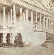 Rare 1865 Civil War Stereoview  U.S. Capitol Wartime Construction Depot Anthony picture