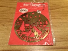Beidermann Hand cut Brass Christmas Ornament 1970(First Year) picture