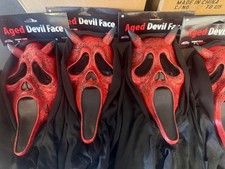 Ghostface Scream Aged Devil Face Mask Fun World In Stock picture