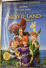 Disney's Peter Pay Return to neverland 26 x 39.75 DVD poster picture