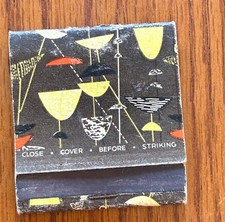 cool mod MCM vintage atomic match book, used picture