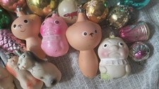 Vintage Soviet Glass Christmas Ornaments Mystery Box Reseller Lot 40+ pcs picture
