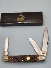 Vintage Puma #480675, 3 blade Stockman Orig Box Stainless Germany picture