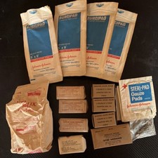 Vintage Military Style Field Dressing Gauze Lot Retro J&J Medical Collectibles picture