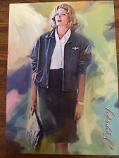 Kelly McGillis Top Gun Art Card Limited Numbered 1/50 Edward Vela Signed 2020. picture