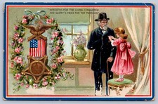 Patriotic Postcard c1910 Decoration Day Veteran Girl American Flag Tuck's picture
