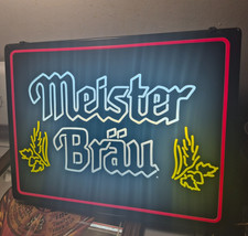 Vintage Meister Bräu Lighted Beer Sign Faux Neon Bar Tavern Advertising Works picture