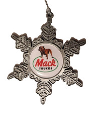 Mack Trucks Christmas ornament, Mach Trucks Logo Xmas snowflake ornament ,Mack picture