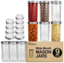 Wide Mouth Mason Jars 22 oz, VERONES 22 OZ Mason Jars Canning Jars Jelly Jars Wi picture