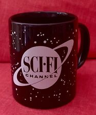 Vintage Sci-Fi Channel Logo Retro Coffee Mug Black 10 Oz. EXCELLENT CONDITION picture