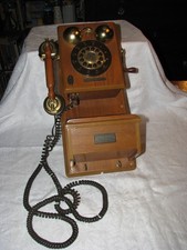 VTG 1995 Replica Thomas LTD Edition Wooden Wall Corded Push Button Telephone  picture