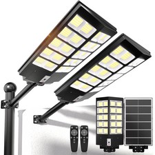 2X2000W 7000K LED Street Lamp Outdoor Motion Sensing Solar Lights Dusk To Dawn picture