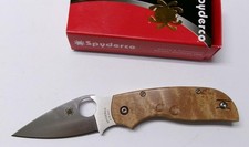 Spyderco C152NLWDP Chaparral SLIPIT Folding Knife Maple Handle Plain XHP NEW picture