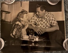 Vintage 1946 Lucille Ball & Desi Arnaz 11x14 Photo International News Stamped picture