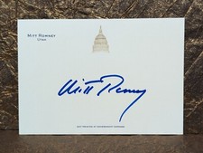 Senator Mitt Romney Autograph PSA DNA Signed Gold Embossed Official Card picture