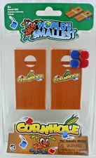 World's Smallest CORNHOLE SET Miniature Game Corn Hole Bags Boards Mini Doll NIP picture