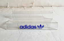 Vintage Acrylic Adidas Trefoil Shoes Store Slatwall Shoe Shelf Display Sign D picture