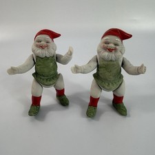 Vtg 1970s Bisque Gnome Figurine Fully Spring Jointed Poseable Made Taiwan *READ picture