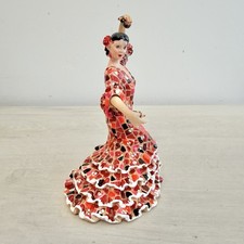 Barcino 2008 Flamenco Dancer Figurine Red Mosaic Castanets Spain Gaudi picture