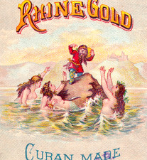 Mermaid NY Cuban Havana Cigar 19th Century Tobacco Rhine Gold Gnome Trade Card picture