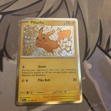 Pikachu 131/091 - Paldean Fates - Baby Shiny Rare Holo Pokémon Card picture