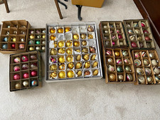 Vintage-Style Christmas Ball Ornaments Lot, Multicolor Assorted Designs picture