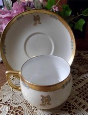 M & Z Austria Antique Elegant Gold Trim Cup and Saucer 84-09 Moritz Zdekauer picture
