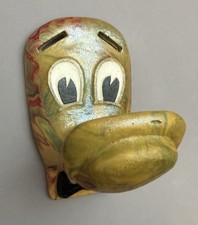 Vintage Mid Century Marbled Injection Molded Duck Face. Mask/ Display -Very Rare picture