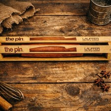 Dan Droz Lauffer Vintage“The Pin” Danish Wood Rolling Pin Modern SEALED CRATE picture