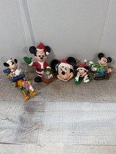 Disney Lot of 5 Set Christmas Ornaments Mickey Minnie Donald Pluto Goofy picture
