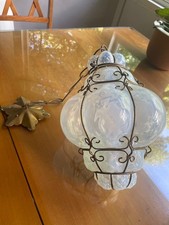 Vintage Caged Glass Lampshade - beautiful hand blown Murano style picture