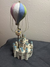 Disney Cinderella Castle Mickey & Minnie Mouse Hot Air Balloon Figurine RARE VTG picture