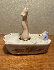 Vintage Naughty Nodder Ash Tray TT Woman Bathing Movable Legs picture