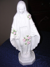 #AC Vintage Catholic Madonna Holy Mary TOUCH OF ROSE STATUE BY ROMAN 12
