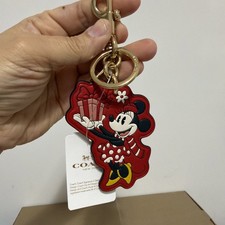 Coach Minnie Mouse Keychain Electric Red picture