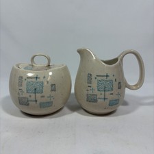 Vintage Franciscan Oasis MCM Sugar Bowl and Creamer 1954-1962 picture
