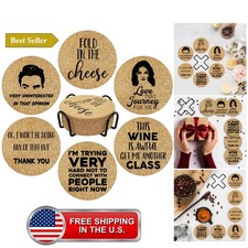 Fold in The Cheese TV Show Coasters, 6 Pcs Coffee Coasters for SC Fans picture