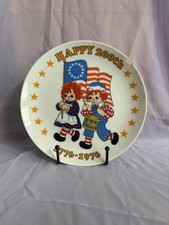 Raggedy Ann and Andy Happy 200th 1776-1976 Bicentennial Plate 1975 picture