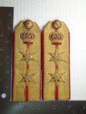Rare pre-WWII Greek Royal Army Lieutenant Colonel Shoulder Boards-George II Era picture