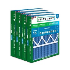 Filterbuy 20x25x5 Air Filter MERV 13 Smoke & Allergy Defense (4-Pack) picture