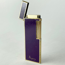Vintage ASPREY Lighter gold plated purple London picture