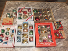 Lot of  Vtg Christmas Ornaments Poland  Shiny Bright 1950s-60s #5 picture