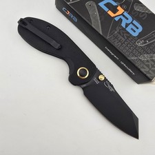 CJRB Maileah Folding Knife AR RPM9 Black G10 Button Lock Thumb Stud J1918L-BBK picture