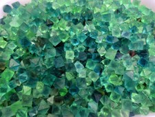 1/2 lb Beautiful Blue & Green Fluorite Octahedron Crystals - Bulk Lot picture